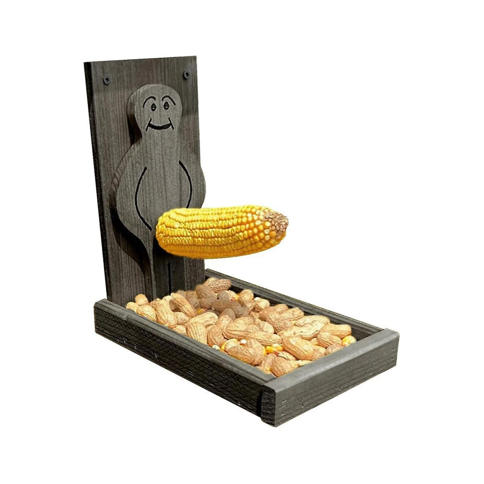 Funny Proud Man Squirrel Feeder Wild Bird Feeders Wooden Decoration Squirrel Feeder For Garden Outs