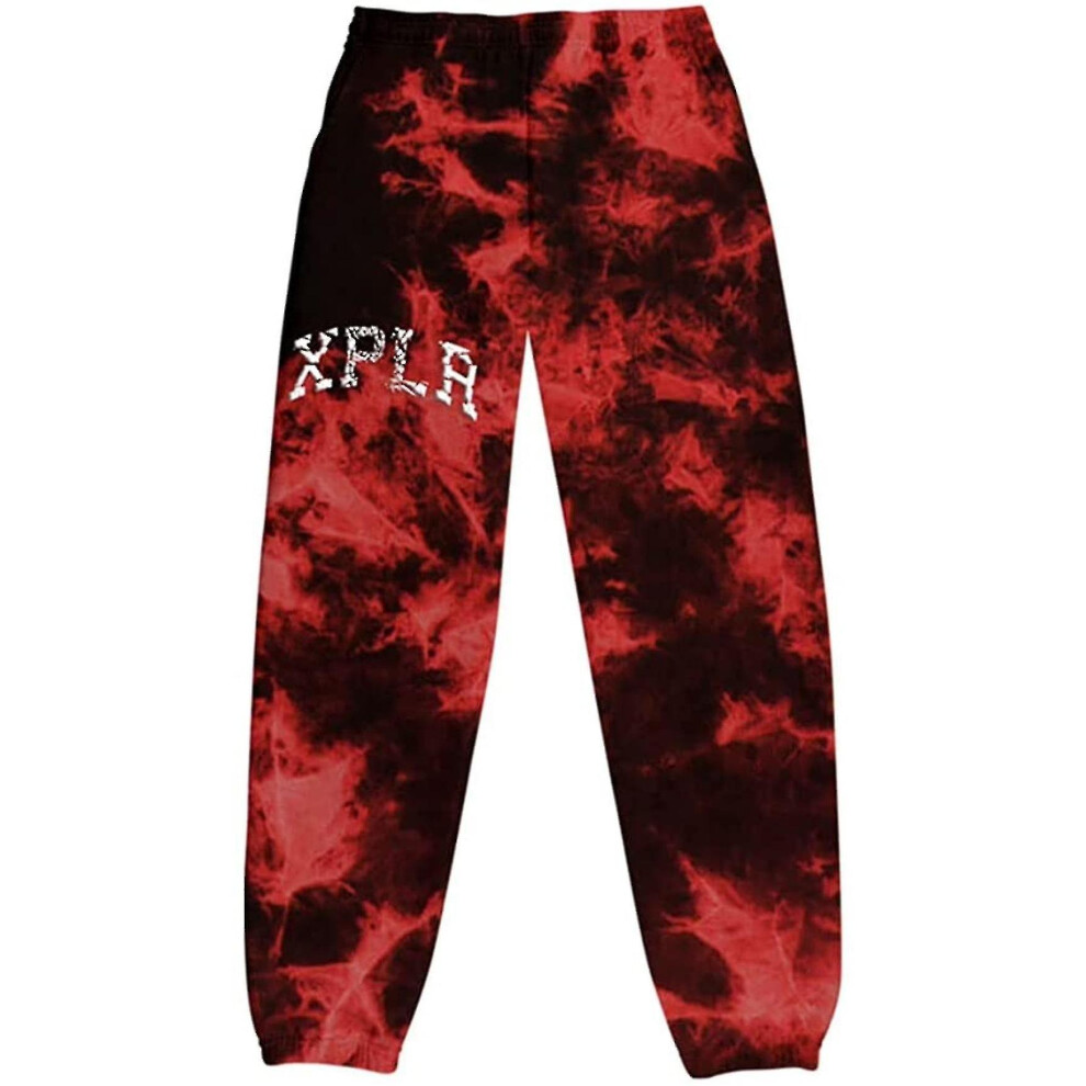 (Pants, XS) Xplr Shatter Red Tie Dye Sweatshirt Sam And Colby Merch Pullover Hoodies Unisex Sweatshirt Pants Women Men Suit 3d Clothes