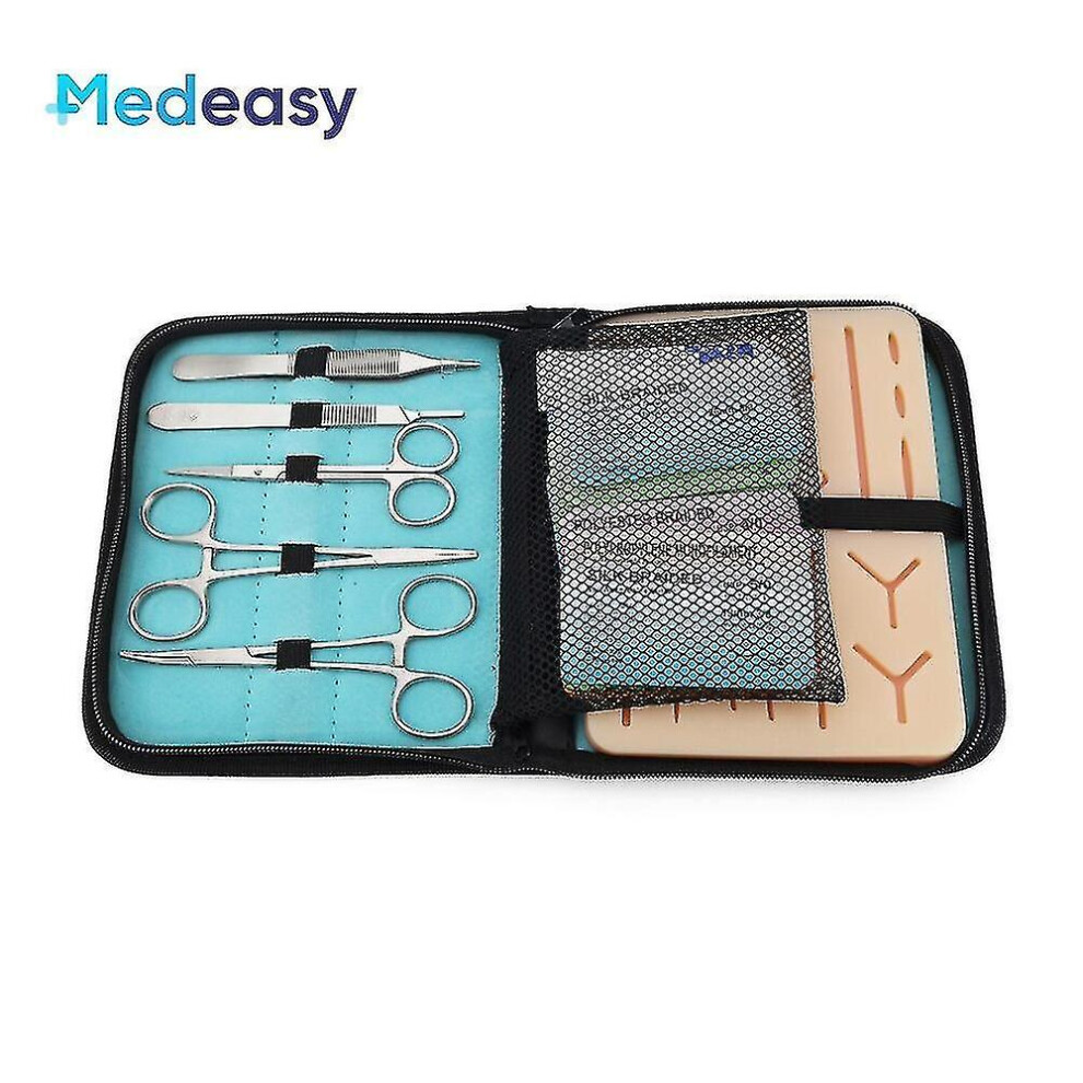 (suture kit 4) Medical Students Suture Practice Kit Surgical Training With Skin Pad Model Tool Set Educational Teac