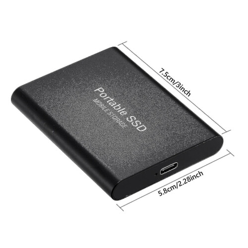 Hard Disk, 2tb Portable External Hard Disk, Waterproof And Shockproof (black 1