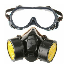 Professional Gas Mask Activated Carbon Paint Mask Respirator With 2 Dust Filters, Pesticides, Formaldehyde, Colored Lacquer