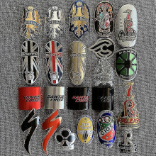 (Model 14 Bike Friday) Alloy Head Badge Decals Sticker For Bmx Bicycle Road Bike Frame Stem Front Fork Fixed Gear Tube Diy