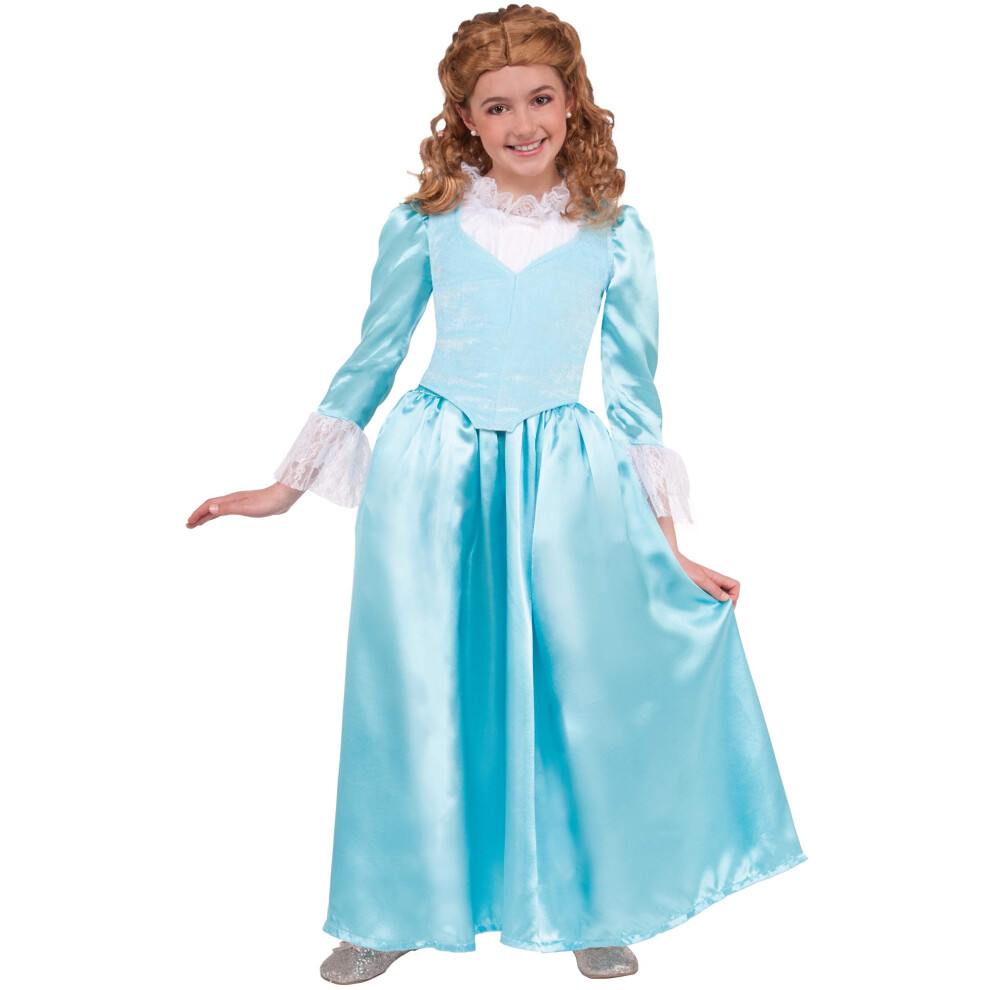 Rubie's Girl's Forum Colonial Lady Costume, Blue, Large