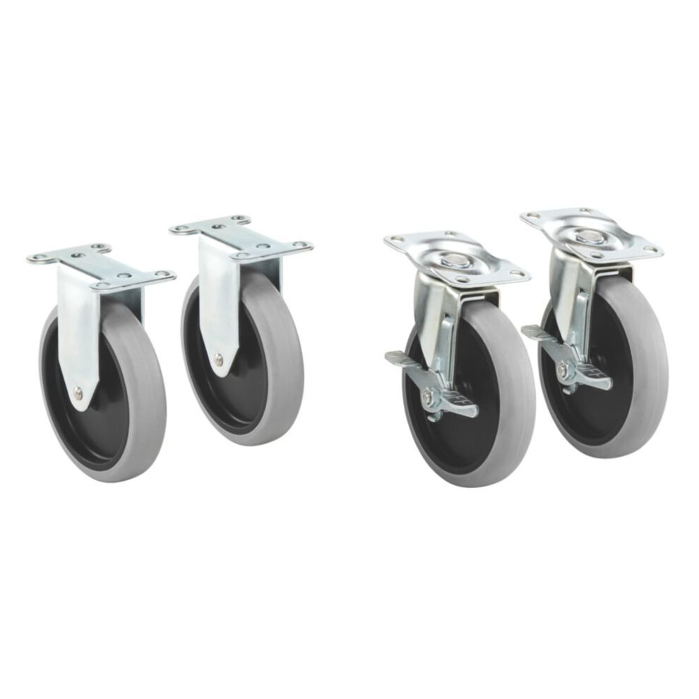 Rubbermaid Commercial Products Heavy Duty Adaptable Utility Cart Replacement Casters Pack Of 4 086876237559