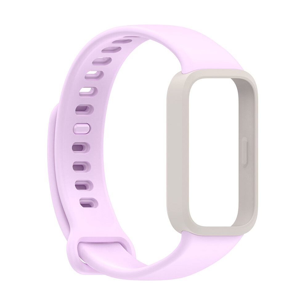(Starlight+Lilac Purple) Watch Strap Silicone Official Same Watch Strap+Watch Frame For Xiaomi Band9 Active/Redmi Band 3 Purple,Not,Specified 735632091101