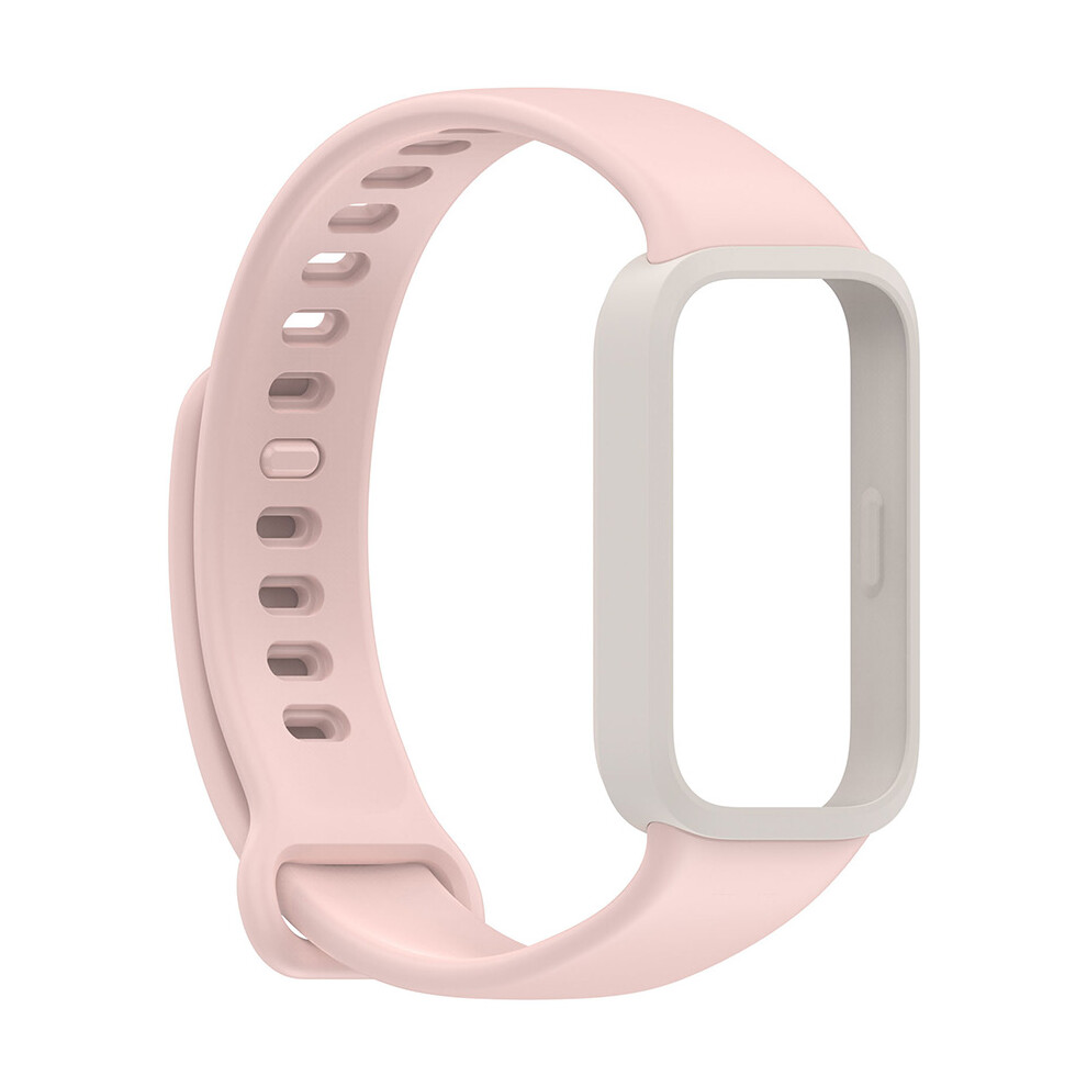 (Starlight+Pink) Watch Strap Silicone Official Same Watch Strap+Watch Frame For Xiaomi Band9 Active/Redmi Band 3 Not,Specified 735632091118