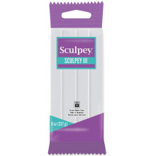 Polymerov pecic hlna Sculpey III bl netoxick 8 oz. bar skvel pro modelovn socharstv dovolen DIY smen mdia a koln projekty. Skvel pr