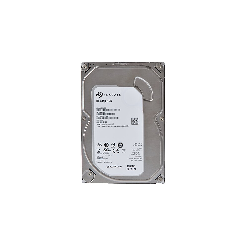 (Old Model) Seagate 1Tb Desktop Hdd Sata 6Gb/S 64Mb Cache 3.5-Inch Internal Bare Drive (St1000dm003) 804067212877