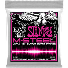 Ernie Ball Super Slinky M-Steel Electric Guitar Strings - 9-42 Gauge