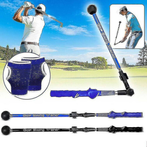 (blue) Sure-set Golf Swing Motion Correct Trainer Gesture Aid Training Corrector Set_p 2