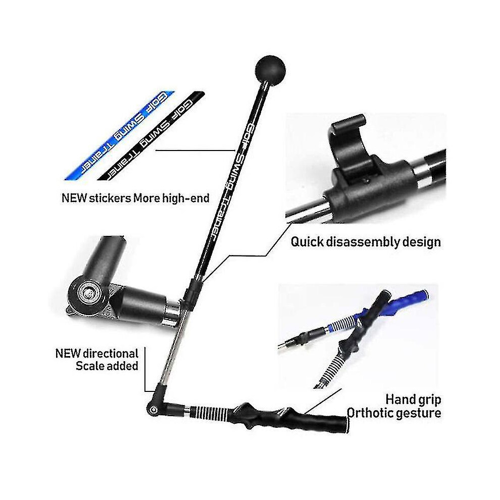 (Blue) Sure-Set Golf Swing Motion Correct Trainer Gesture Aid Training Corrector Set_p Blue