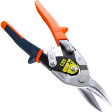 Presch Tin Snips Straight Cut - Heavy Duty Aviation Snips - Drywall Construction Tool for CW and UW Mouldings, Metal Cutting