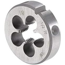 sourcing map 1/2"-20 UNF Tap and Die Set, HSS Machine Thread Tap with Round Threading Die, Right Hand