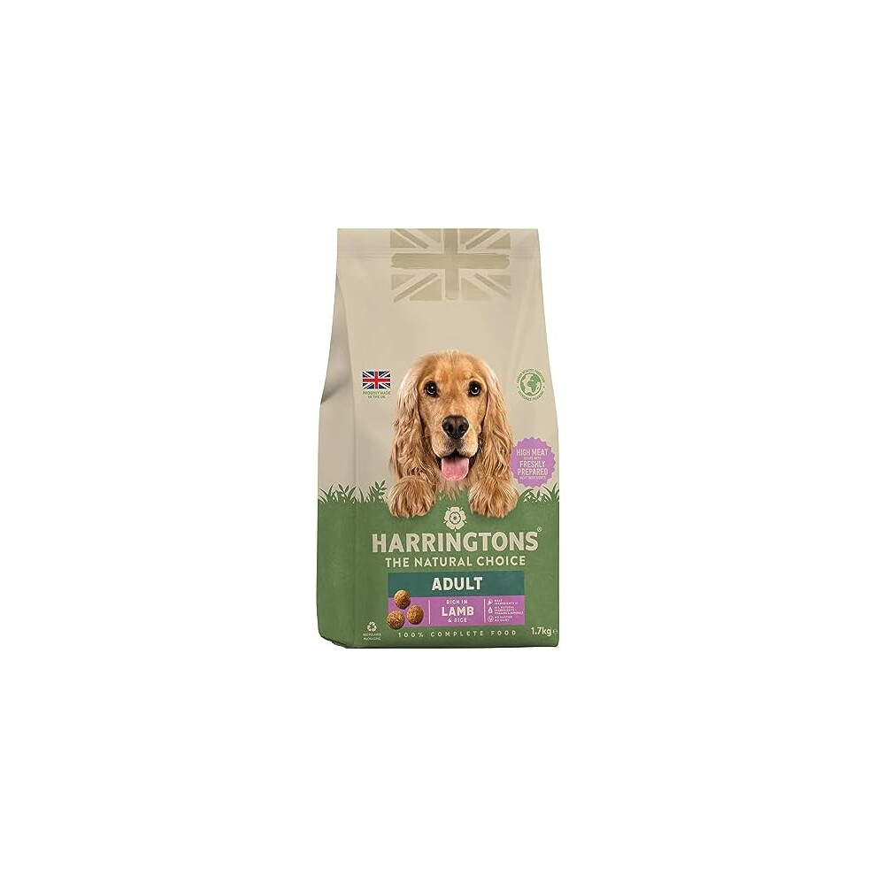Harringtons Complete Dry Adult Dog Food Lamb & Rice 1.7kg (Pack Of 4) - Made With All Natural Ingredients
