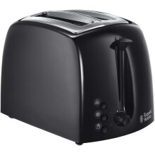 Russell Hobbs Textures 2 Slice Toaster (Extra Wide Slots, 6 Browning levels, Frozen, cancel & reheat function with indicator lights