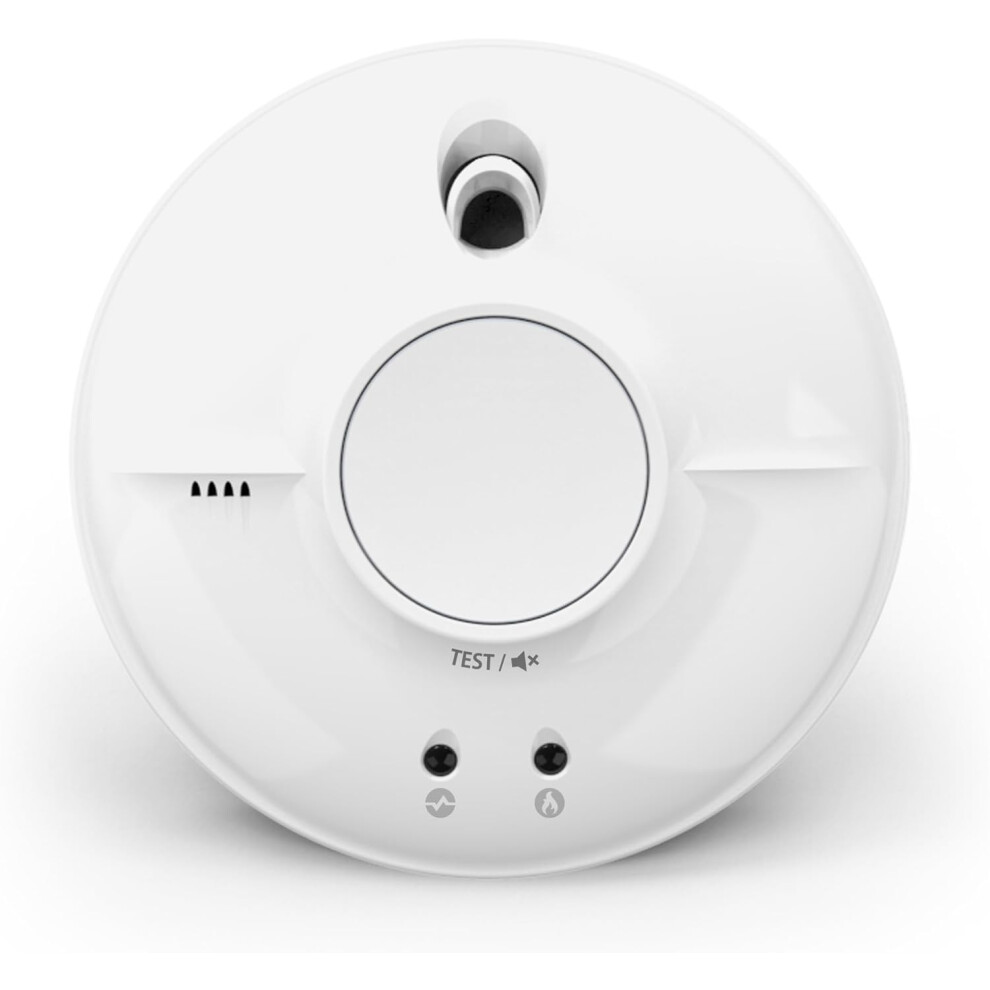 FireAngel Mains Smoke Alarm - SW1-R Mains Powered Optical Smoke Detector with Backup Battery - Wired, Interlinked Smoke Alarms for Home