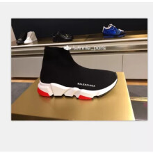 (letter logo black red, EUR45) Women Designer Style Knit Speed Sock Runner Shoes Men Trainers Full Size