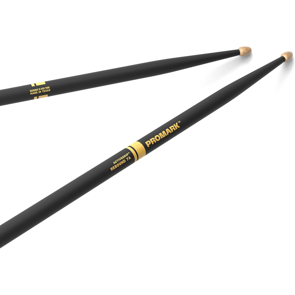 Promark Store Black Promark Activegrip Drumstick, 7A Size 7