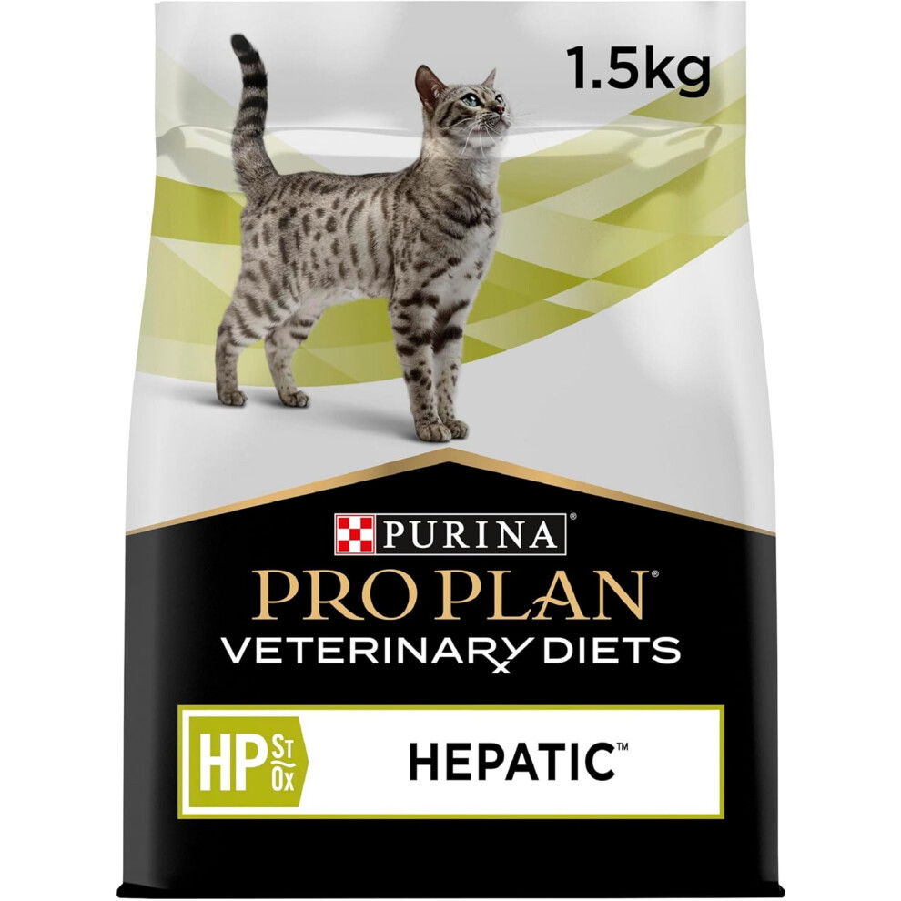 New Purina Pro Plan Veterinary Diets Hp Hepatic Dry Cat Food 1.5Kg
