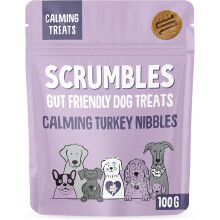 Scrumbles Nibbles, 100% Natural, Calming Dog Treats, Grain Free Turkey Training Treats, 100g pouch