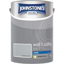 Johnstone's - Wall & Ceiling Paint - Manhattan Grey - Matt Finish - Emulsion Paint - Fantastic Coverage - Easy to Apply - Dry in 1-2 Hours