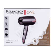 Remington ONE Asciugacapelli ionico [asciugatura rapida] 4 bocchette (120 km/h flusso d'aria, 2000 W, finitura liscia e asciugatura delicata)