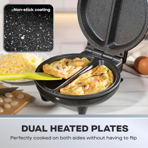 Daewoo Daewoo 750W Deep Fill Non-Stick Omelette Maker - Cool Touch Handles - Power On/Ready Indicator Lights 2