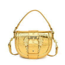 (Gold) Women's hand bag saddle bag shoulder crossbody bag