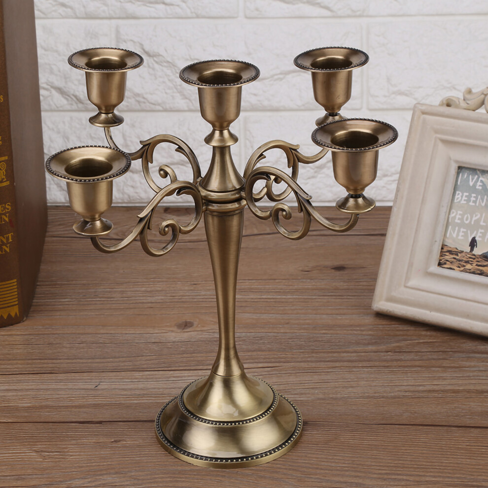 Photos - Figurine / Candlestick  5 Arms Antique Candelabra EuropeanStyle Metal Candle Holder for Home Wedding Christmas Party Decoration ( NOT INCLUD(Alloy)