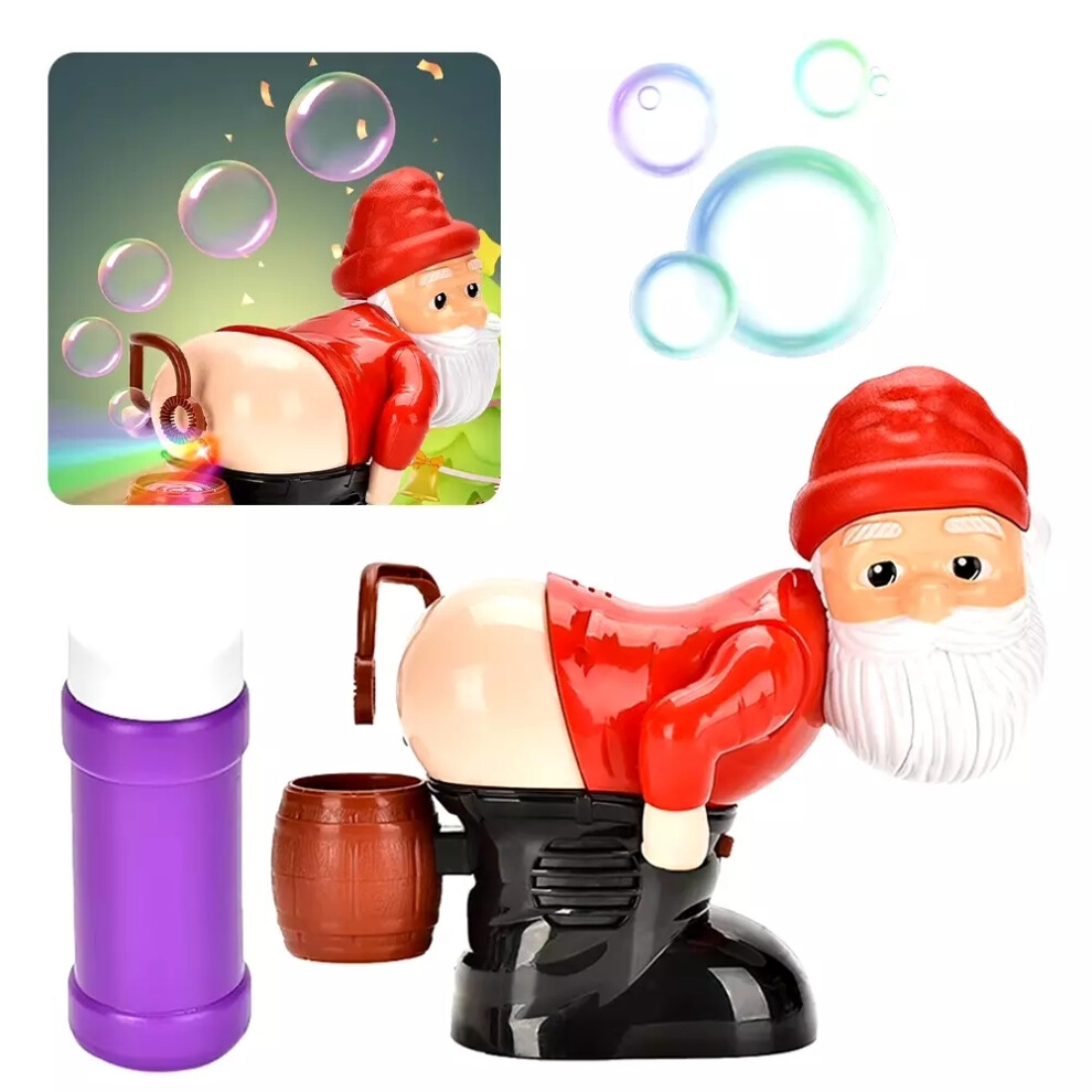 Srj Star Christmas Santa Claus Bubble Blower With Music & Gnomes Farting Bubble Toy Light