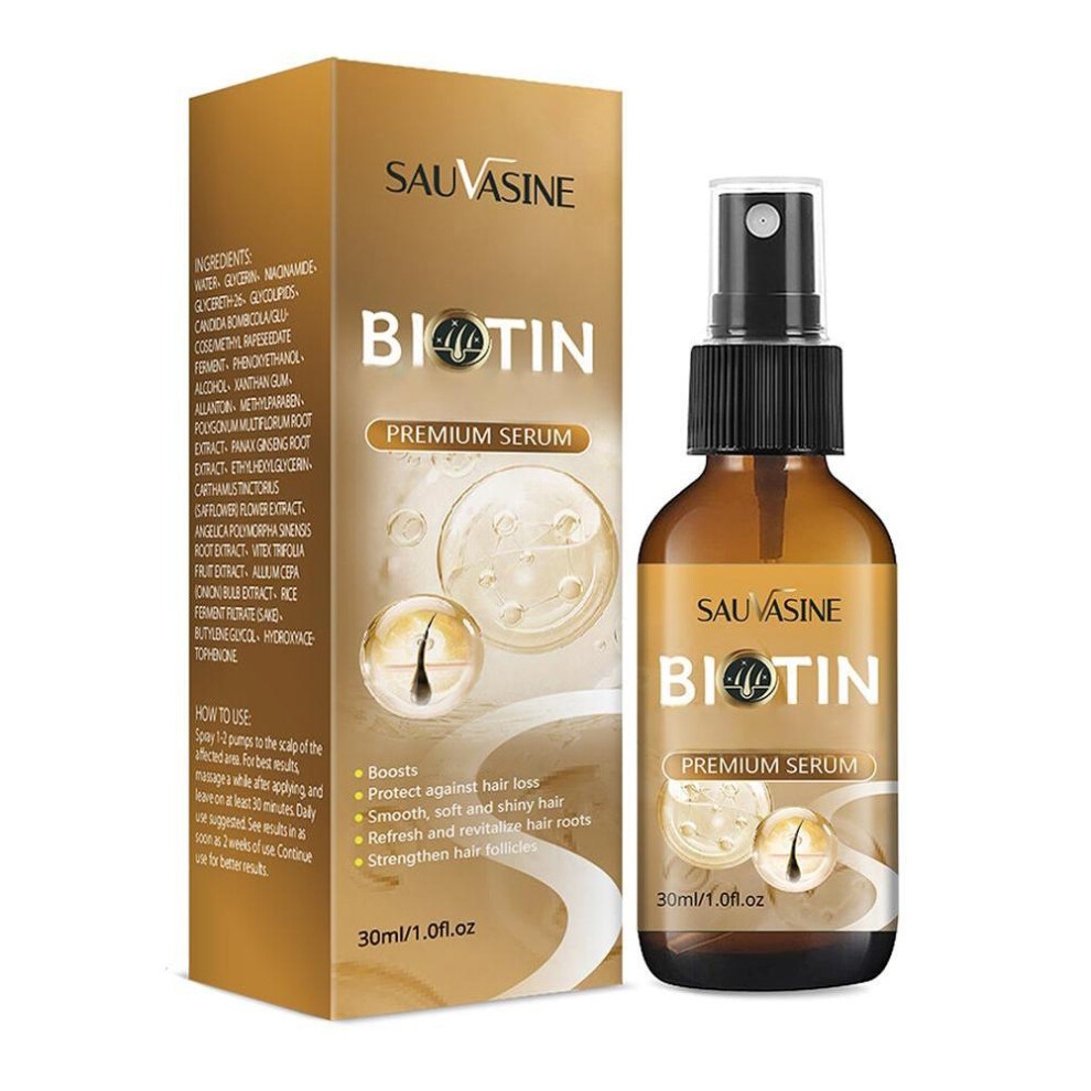 Bghone (30Ml) Biotin Hair Thickening Serum For Hair Growth And Volume Hair Loss Prevention And Fine Hair Texturizing Spray Strengthening Hair