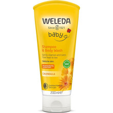 Weleda Baby Calendula Body Wash and Shampoo, (200ml)