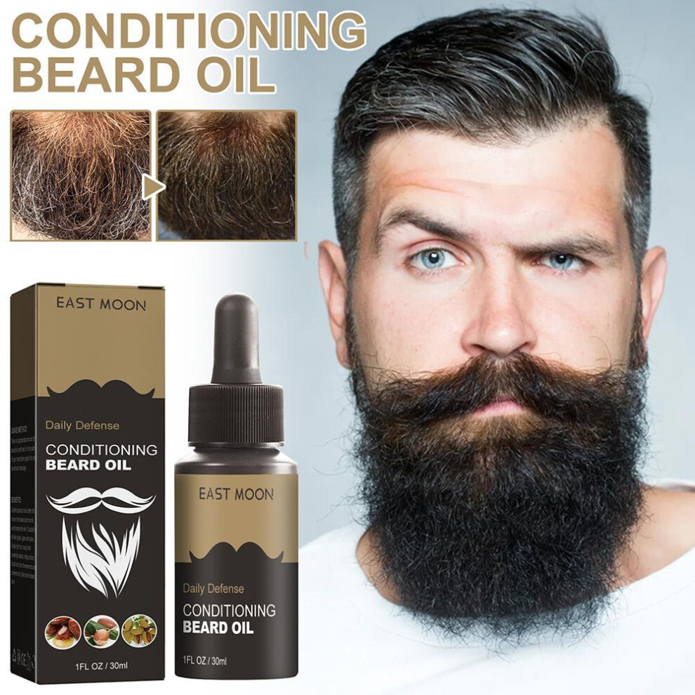 Bghone 30Ml Beard Growth Oil Serum For Men Beard Growth And Grooming Soften Strengthen Styling Beard Oil Nourish Beard Care Oil Black