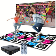 (DM09) Dual-Player Dance Mat with HD Graphics, Dance Game Console, Interactive Fitness Entertainment, USB Powered