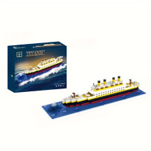 (Titanic 607pcs) Titanic Mini Building Blocks DIY Assembled Boat Model Difficult Building Blocks Toy