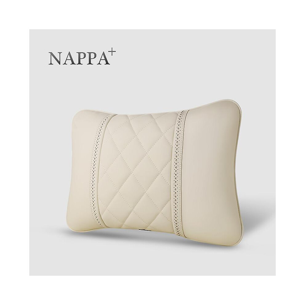 (Beige) For Mercedes Maybach S-Class Headrest Luxury Car Pillows Car Travel Neck Rest Pillows Seat Cushion Support Car Accessories S Beige 8795863064307