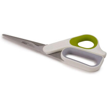 Joseph Joseph PowerGrip - Kitchen Scissors with Integrated Thumb Grip and herb stripper, White/Green, 4