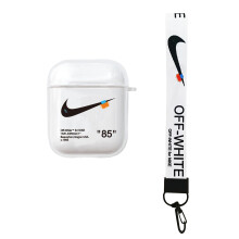(Transparent, For Apple Airpods Gen 1 & 2) Off White Nike Airpods Case For Apple AirPods1/2 Pro/3 Exercise Cover Fitness