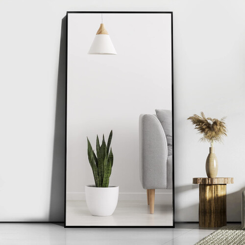 (Black) CASSILANDO 165x60cm Full Length Standing Mirror 2