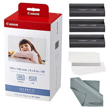 Canon KP-108IN Kleur Inkt en Papier Set + Fibertique Reinigingsdoek