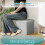 (Light Grey(38*38*38)) Grey Foldable Ottomans Storage Box 8