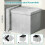 (Light Grey(38*38*38)) Grey Foldable Ottomans Storage Box 10