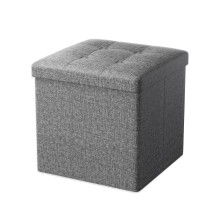 (Dark Grey(30*30*30)) Grey Foldable Ottomans Storage Box