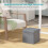 (Dark Grey(30*30*30)) Grey Foldable Ottomans Storage Box 4