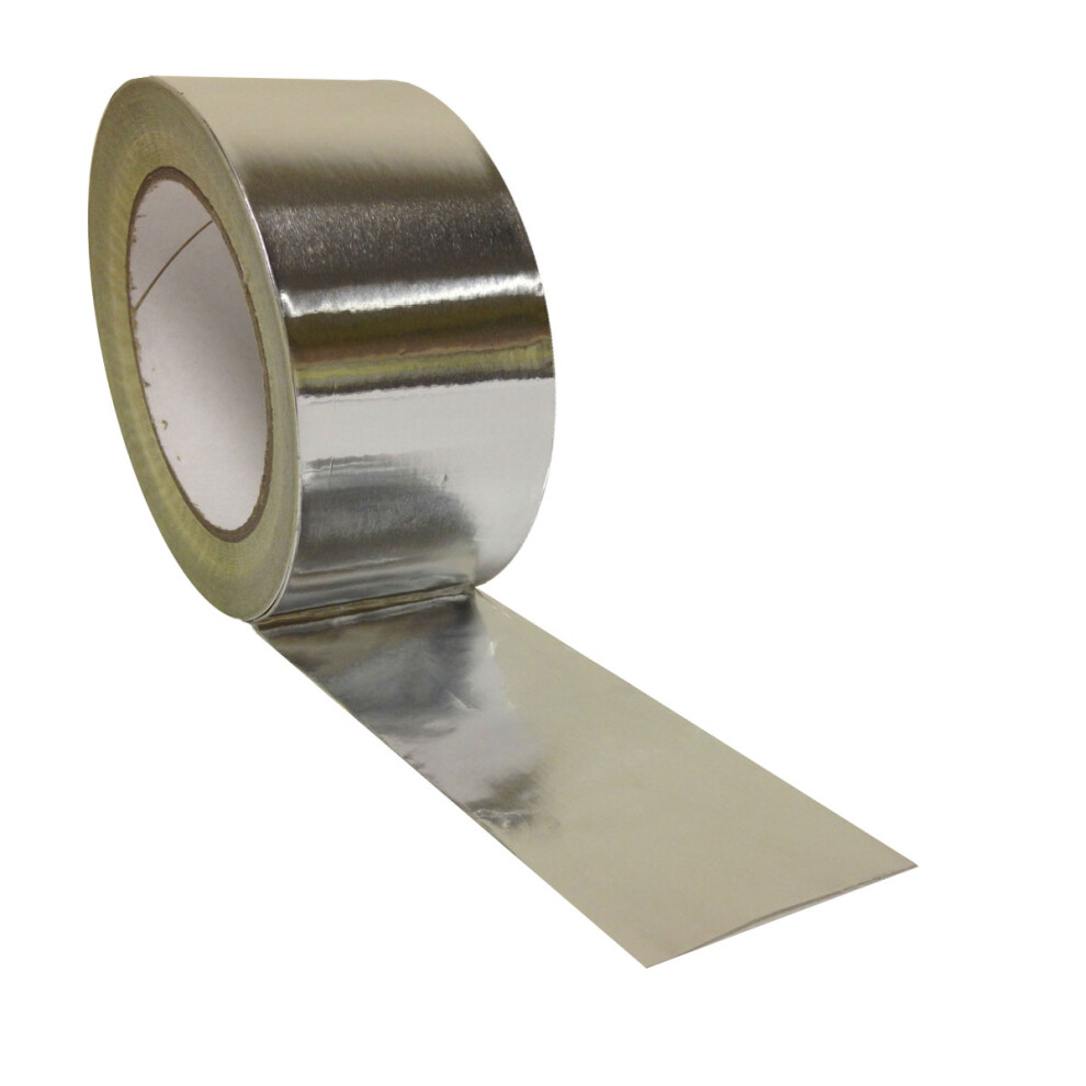 48mm x10m Aluminium Foil Tape Roll Heat Insulation Reflective Duct Self Adhesive