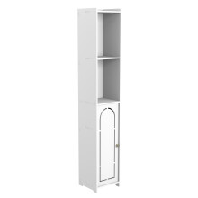 Tall Bathroom Cabinet with Door Slim Bathroom Storage Cabinet, Freestanding Narrow Cabinet for Small Space 20x20x117cm