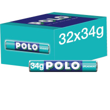 Polo Spearmint Mints Tubes, 32 x 34 g