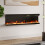 Living And Home Media Electric Fireplace 60" Wall Recessed Inset Fire 3 Sided Panoramic 2