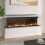 Living And Home Media Electric Fireplace 60" Wall Recessed Inset Fire 3 Sided Panoramic 3