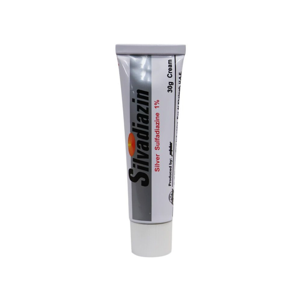 Silver/Cream Silvadiazin Sulfadiazine 1% | Provides Soothing Relief From Pain, Redness, And Inflammation 30G